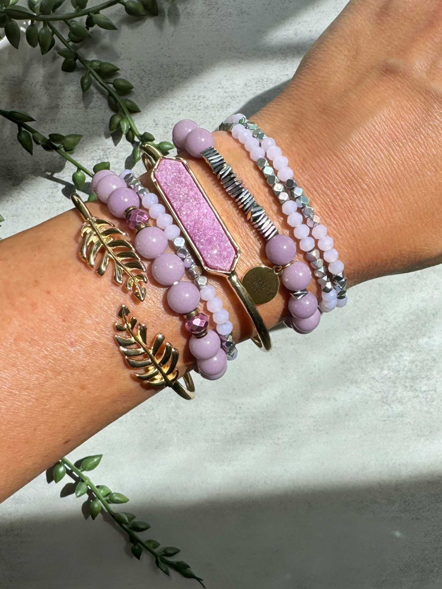 Lilac Stack Bracelet Set